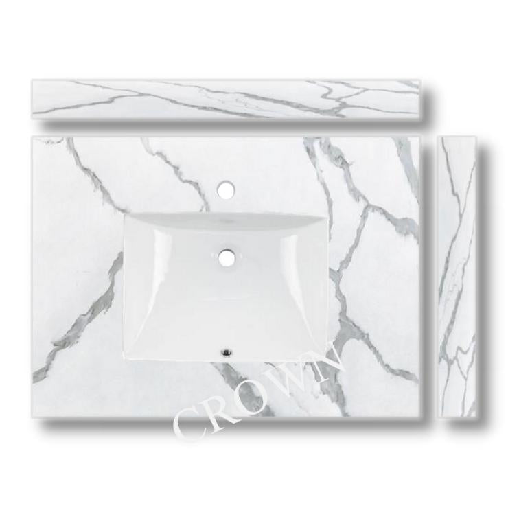 30 inch Solid Wood Bathroom Vanity with Quartz Top & Sink VSD30R