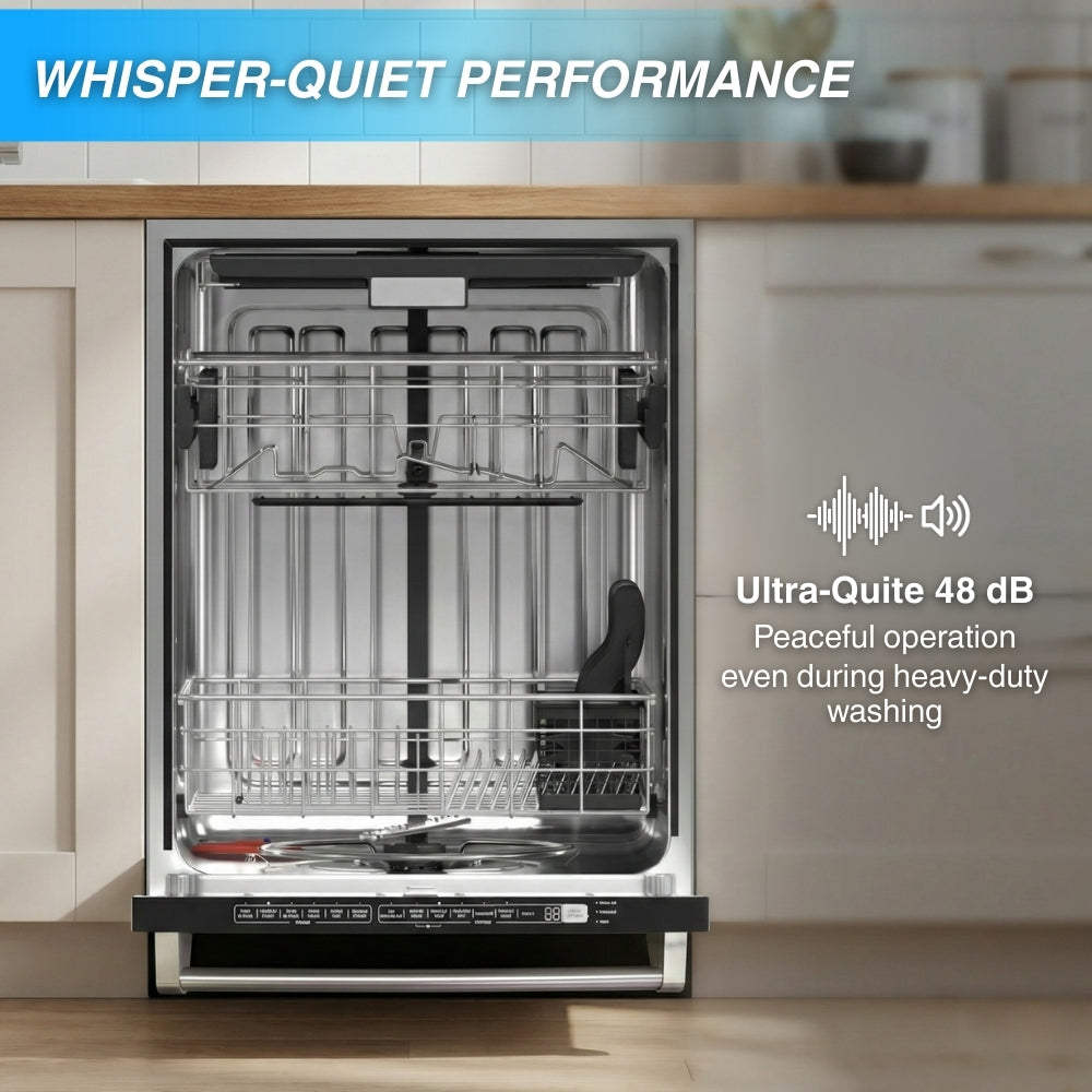 CROWN 24-Inch Built-In Dishwasher, 49 dBA, in Stainless Steel ADW2401SS (Local Pick-up) -  Dishwasher - Crown