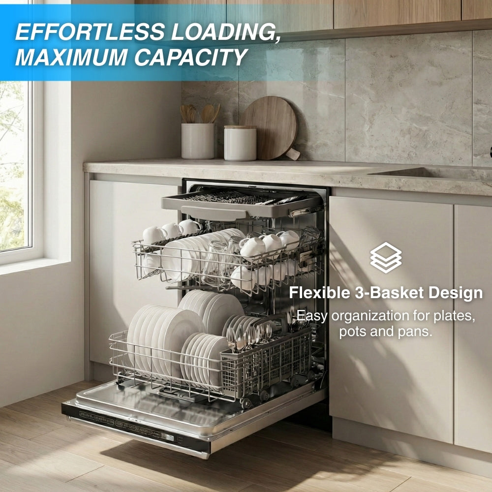 CROWN 24-Inch Built-In Dishwasher, 49 dBA, in Stainless Steel ADW2401SS (Local Pick-up) -  Dishwasher - Crown