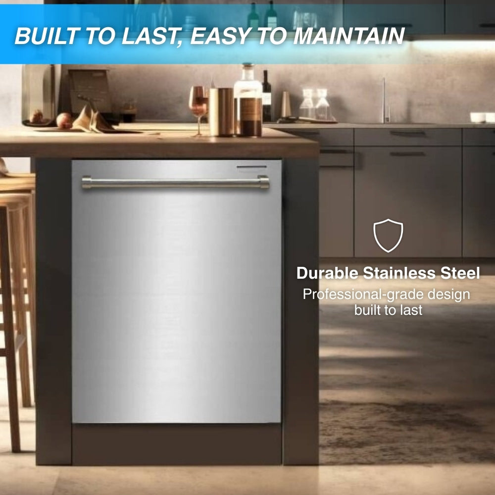 CROWN 24-Inch Built-In Dishwasher, 49 dBA, in Stainless Steel ADW2401SS (Local Pick-up) -  Dishwasher - Crown