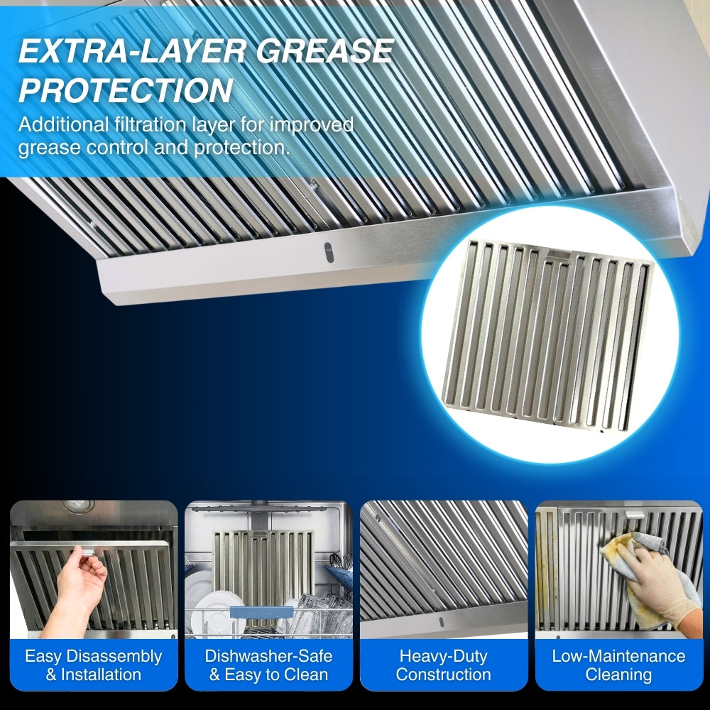 Crown 30 Inch 800 CFM Under Cabinet Range Hood with Remote PRO-BF03 -  Range Hood - Crown