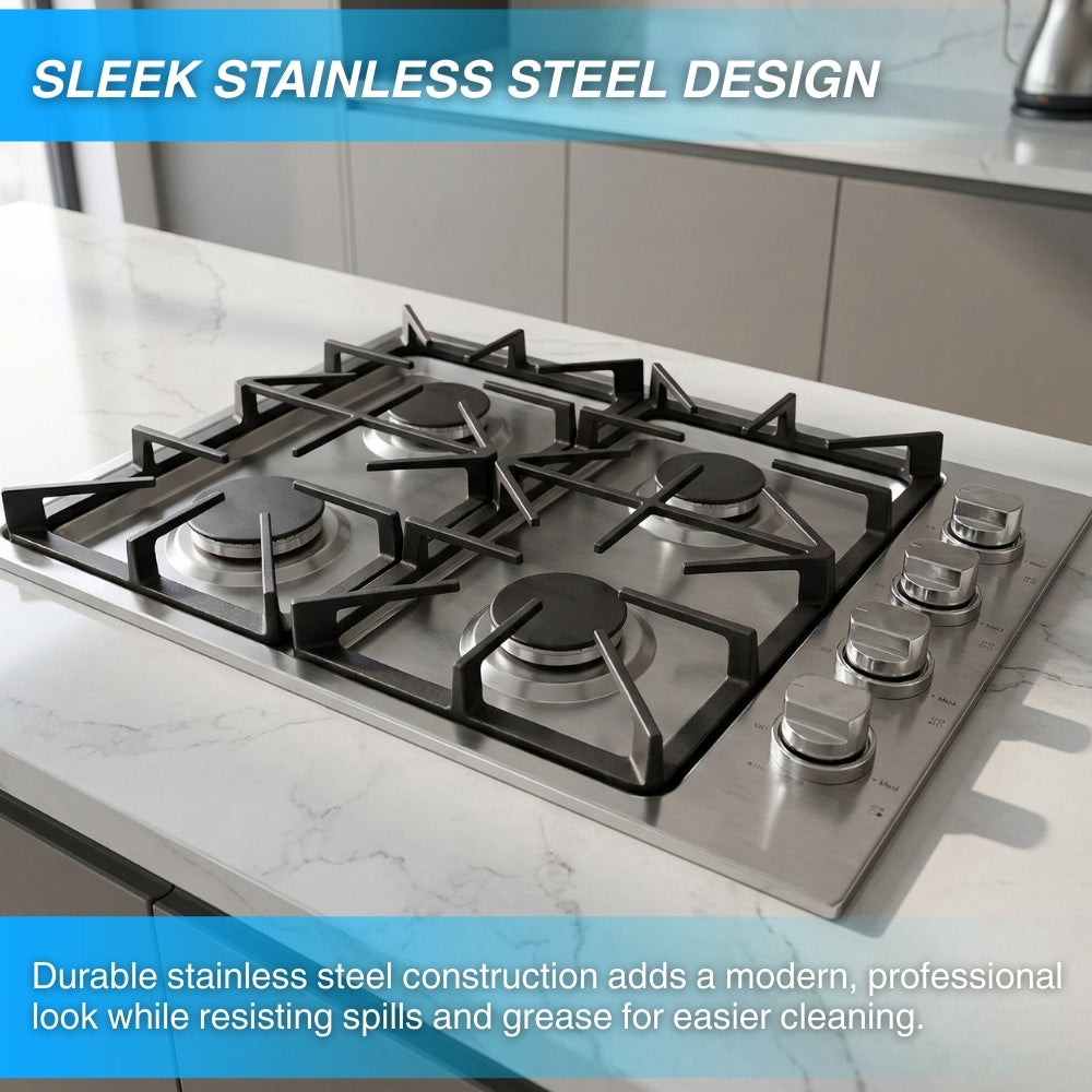 Crown 30 Inch Professional 4 Burner Drop-In Gas Cooktop LGC3001 -  Pickup Price -  Cooktop - Crown