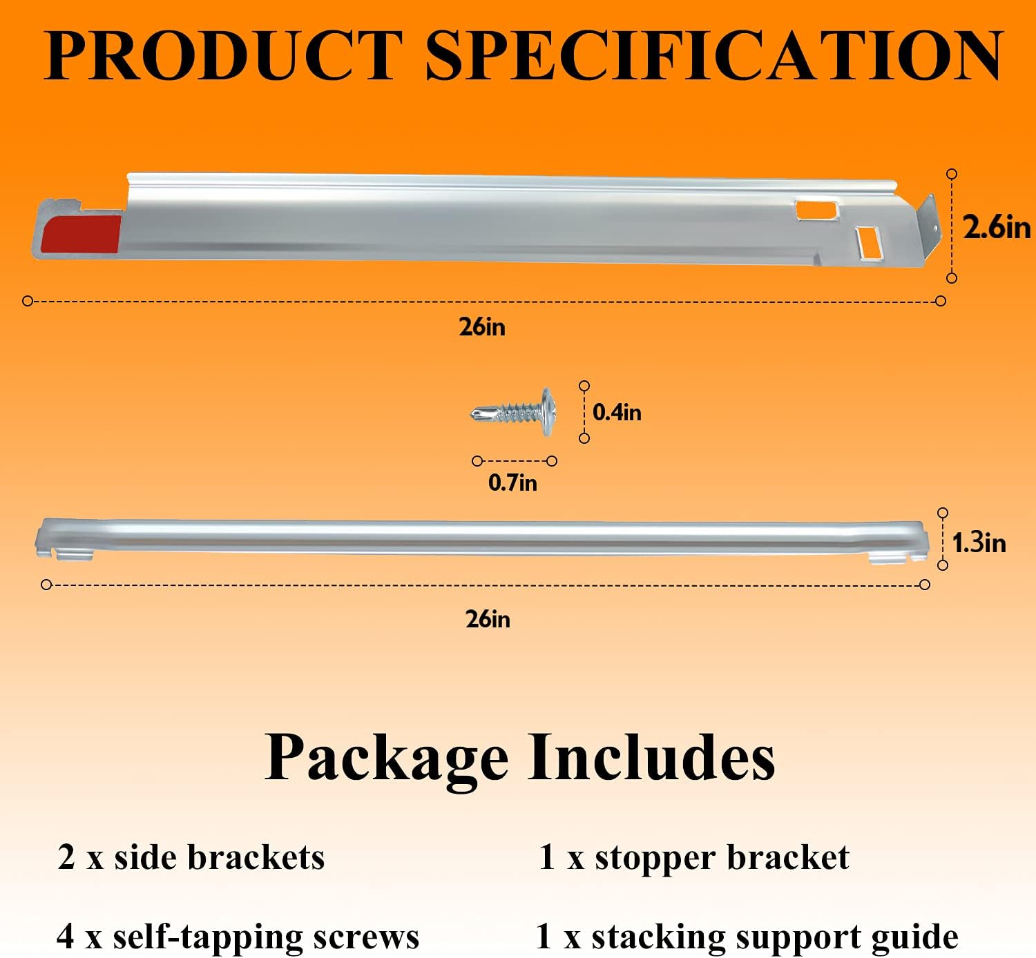KSTK1 27-inch Laundry Stacking Kit Replacement for LG Washer & Dryer (Chrome)