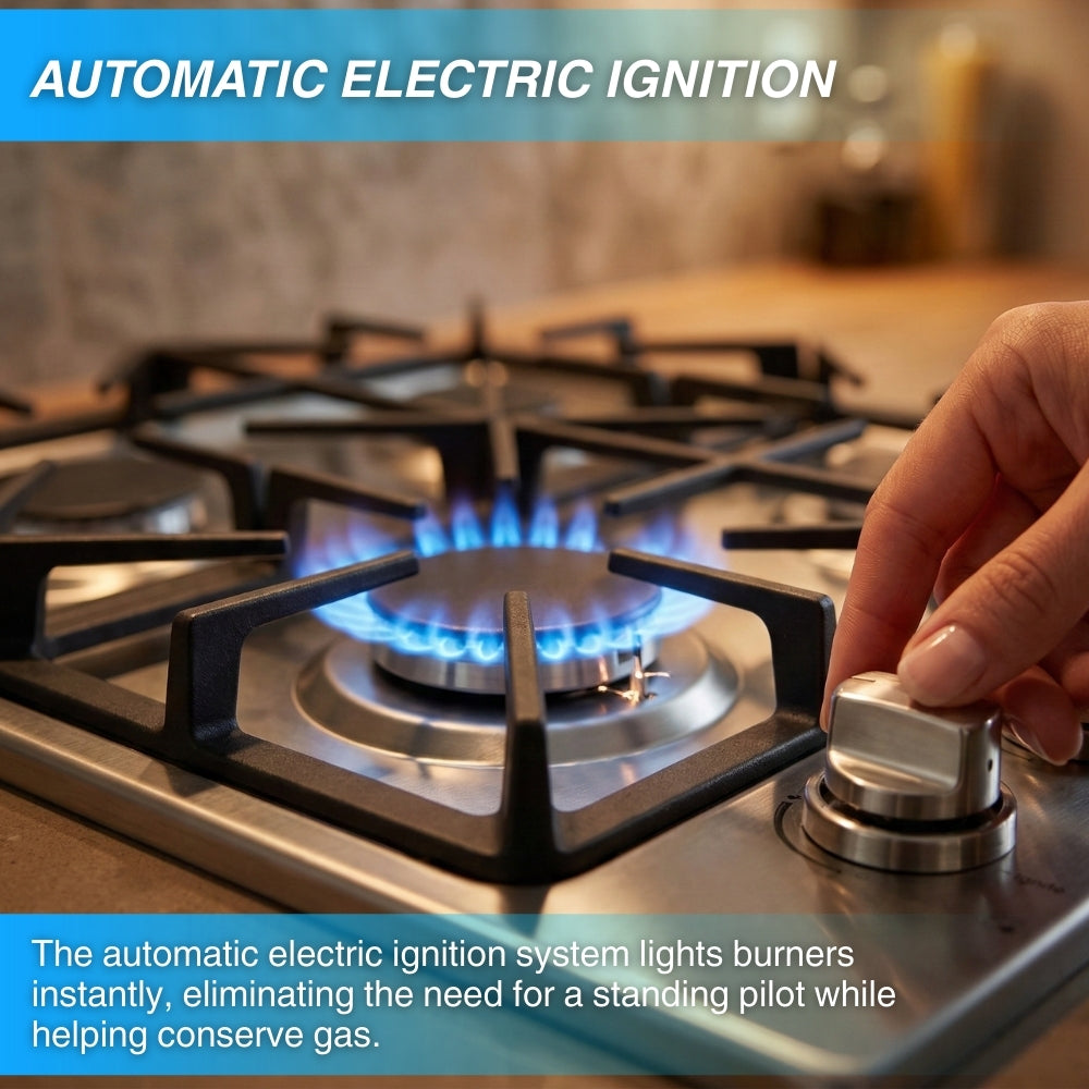 Crown 30 Inch Professional 4 Burner Drop-In Gas Cooktop LGC3001 -  Pickup Price -  Cooktop - Crown