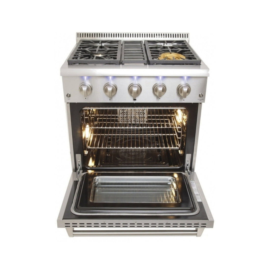 Crown Professional 30 Inch Stainless Steel Dual Fuel Gas Range ARD3001 (Local Pick-up) -  Gas Range - Crown Professional