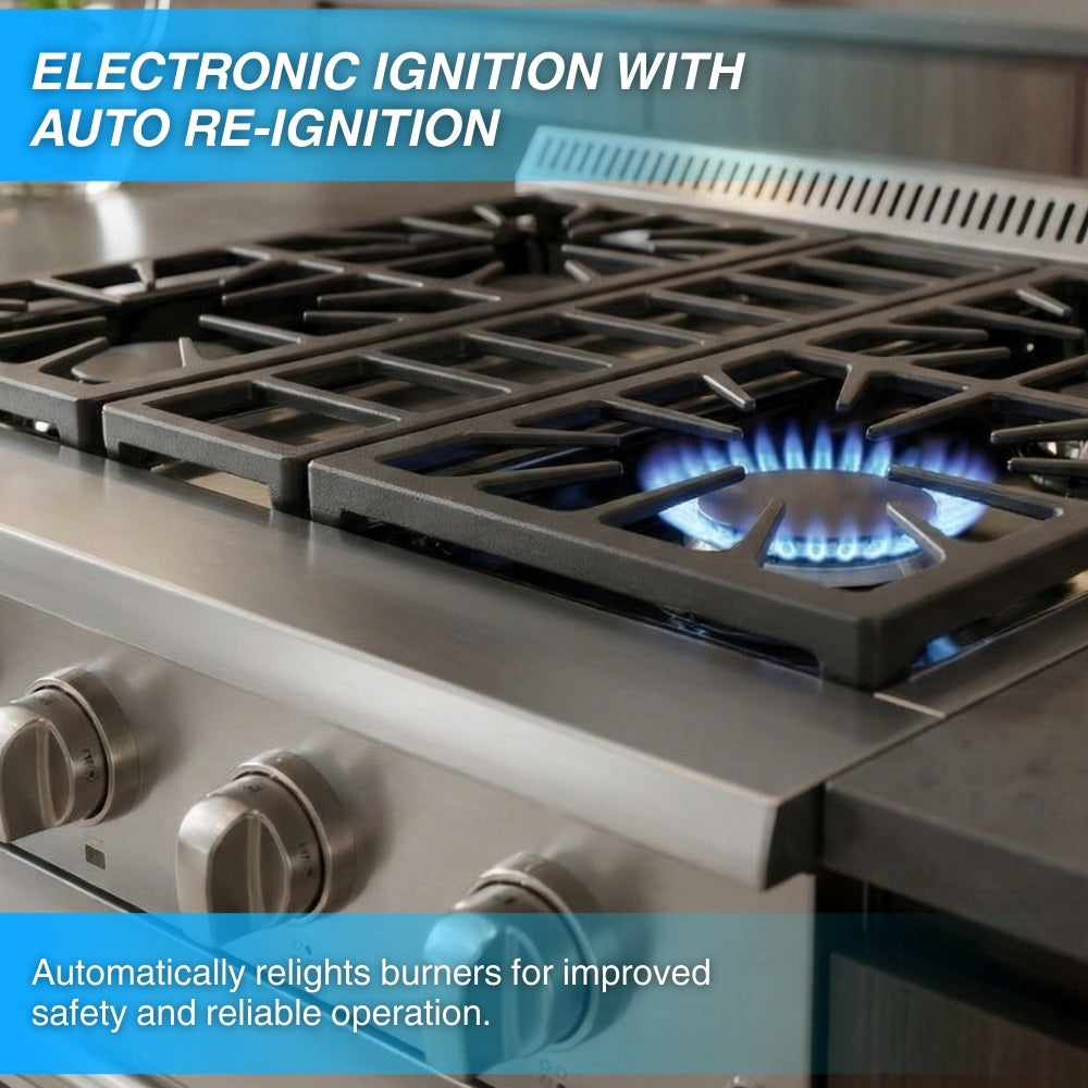 Crown Professional 30 Inch Stainless Steel Dual Fuel Gas Range ARD3001 (Local Pick-up) -  Gas Range - Crown Professional