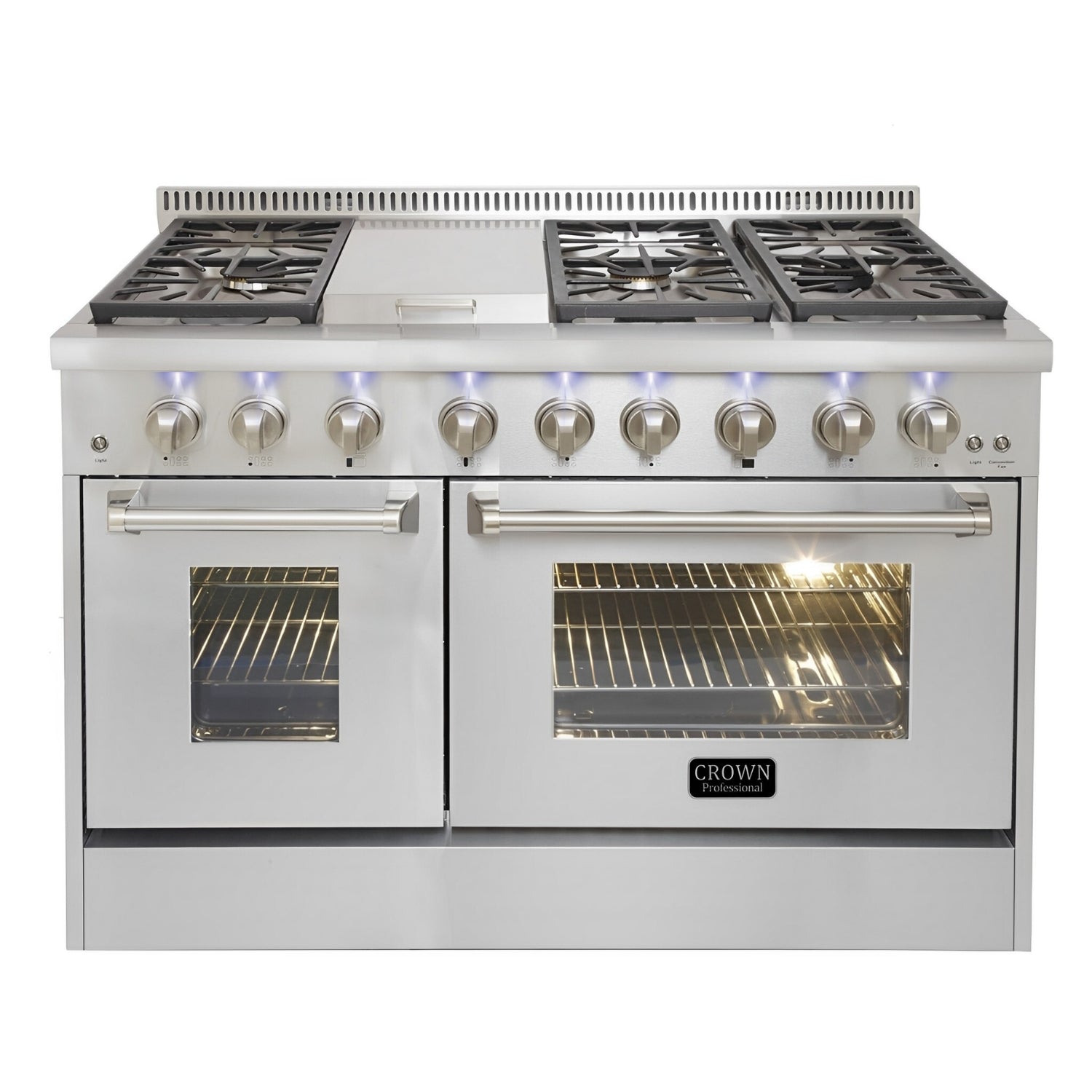 Crown Professional 48 Inch Stainless Steel Dual Fuel Gas Range ARD4801 Canada - Renoshop