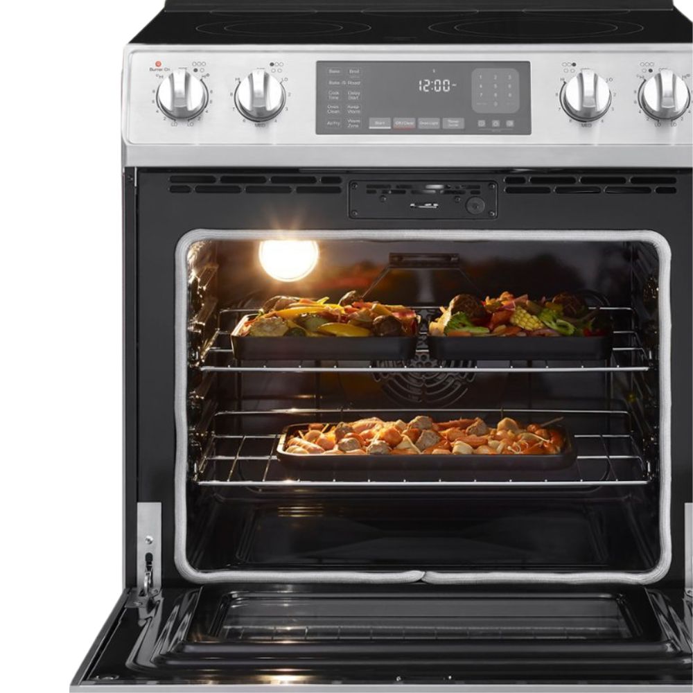3-pc Crown Appliance Package 36" Fridge, 30" Electric Range & Range Hood) Stainless Steel Set | RenoShop