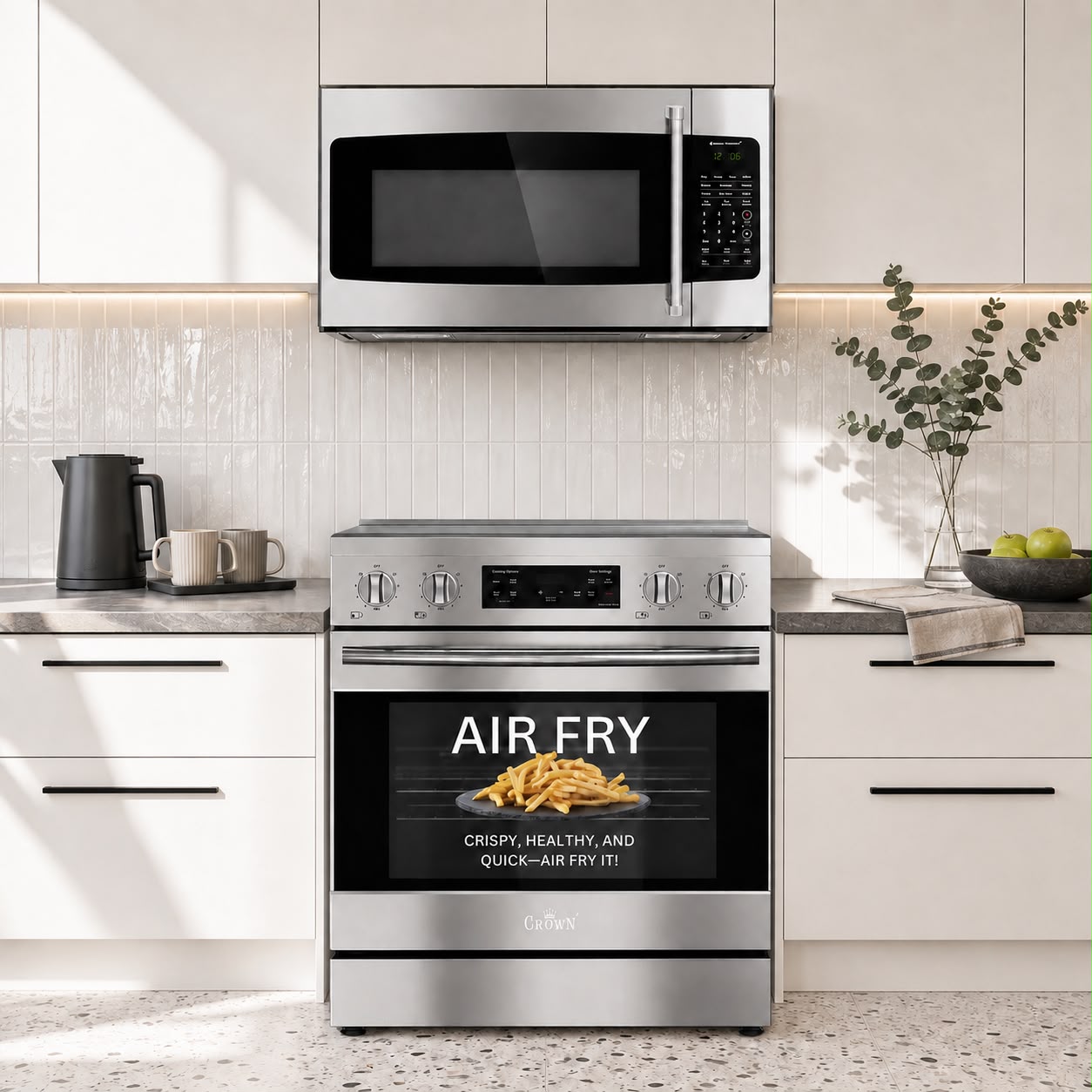 Crown 30 Inch Electric Range with Convection and Air Fry - ARE3002