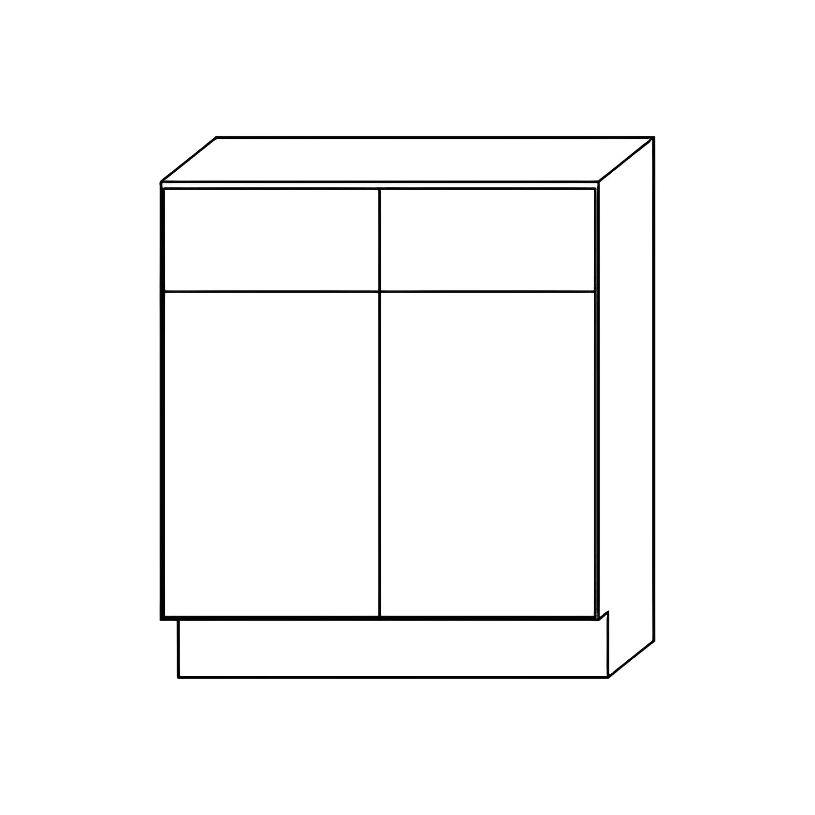 High Gloss White Base Cabinet