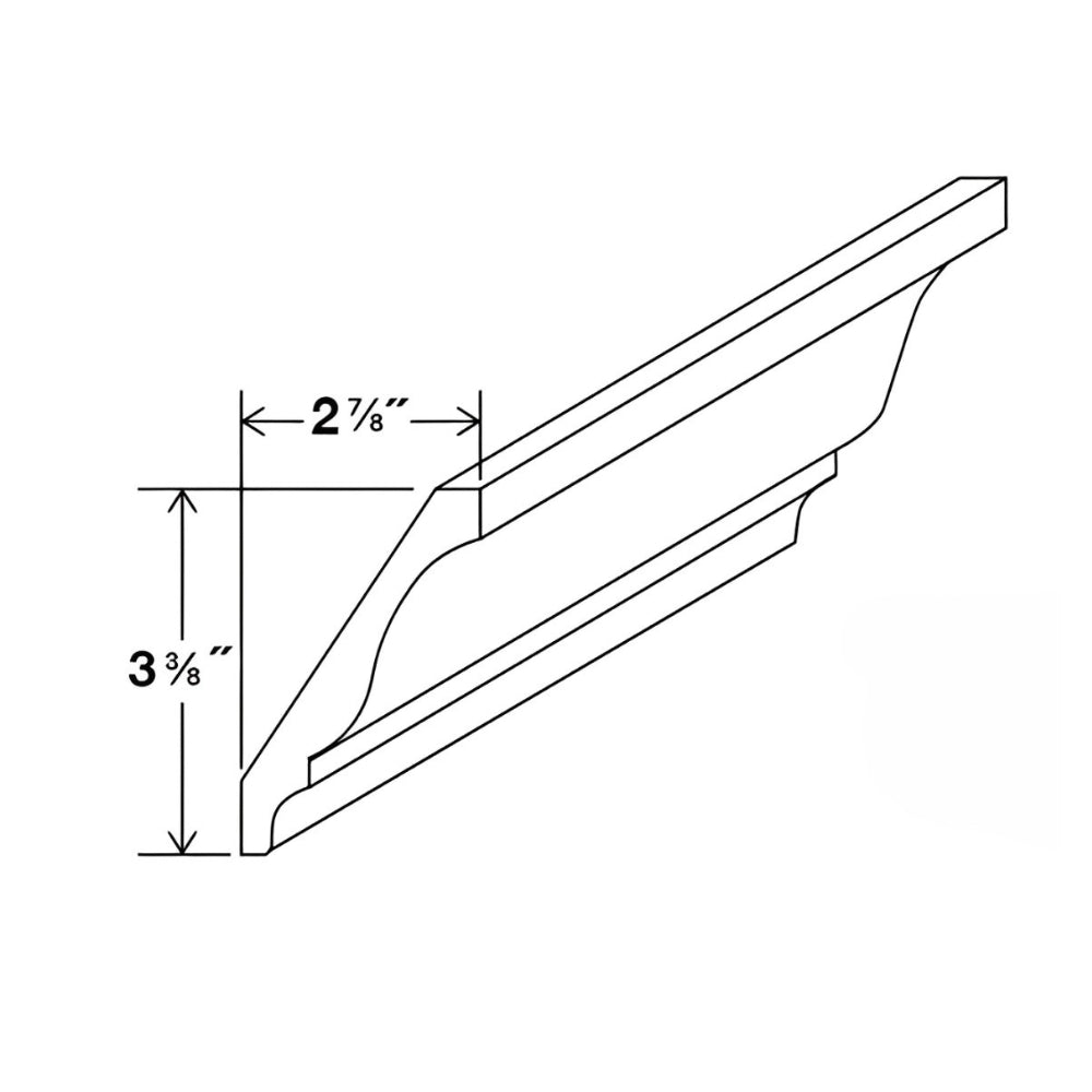 BCM8(DCM) Grey Shaker Decorative Crown Moulding