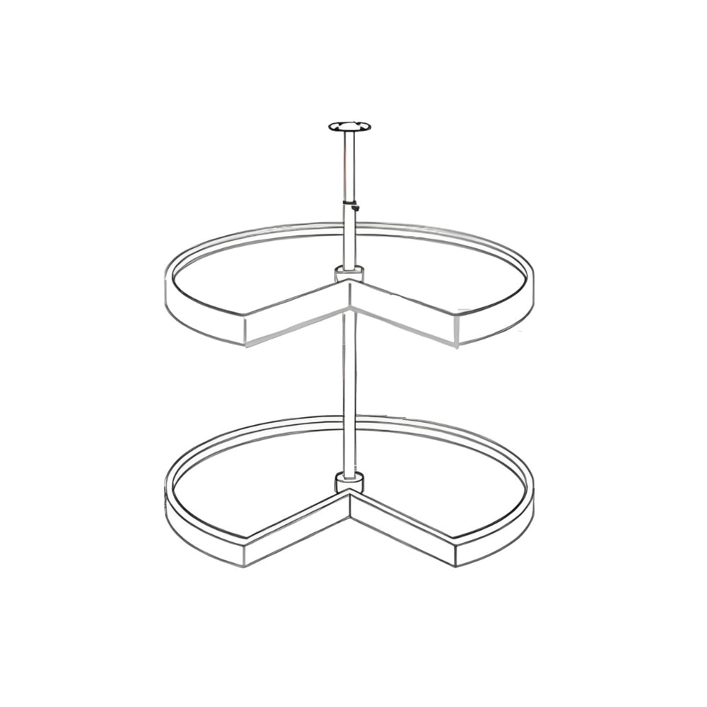 33-Inch Chrome/Wood Tray Base Cabinet Accessory - Tray33