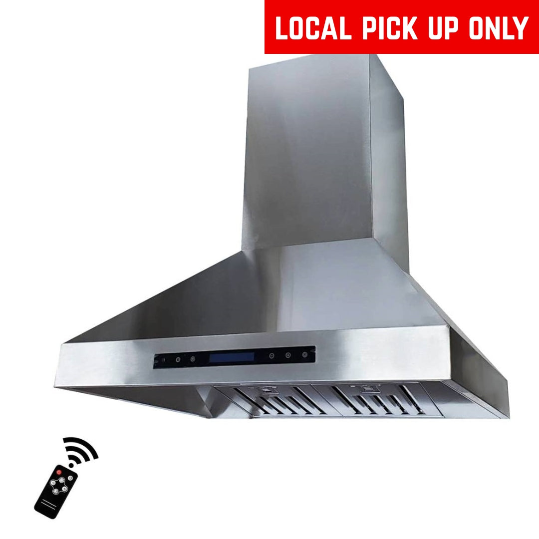 Hotte de cuisine murale professionnelle en acier inoxydable 30" 1000 CFM PRO-X06/30