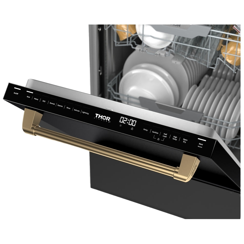 Thor Kitchen 24 Inch Dishwasher Matte Black/Bronze - Gordon Ramsay Series DW24X8BA00-BRZ