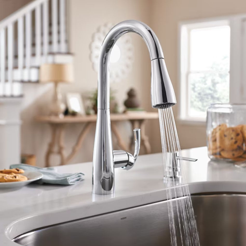 MOEN Essie Pull Down Kitchen Faucet/Tap with Soap Dispenser in Chrome 87014