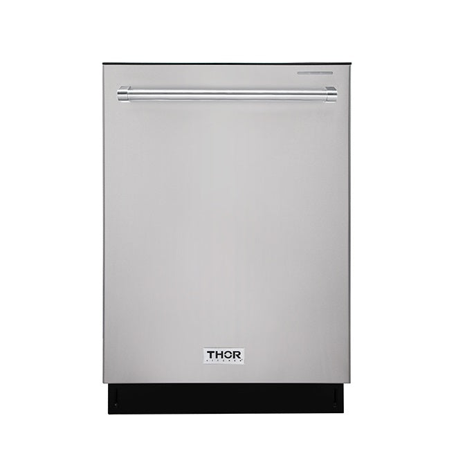 CRTK 36-4 - Pack (Réfrigérateur, Hotte aspirante, Cuisinière à gaz et Lave-vaisselle) Ensemble de cuisine en acier inoxydable