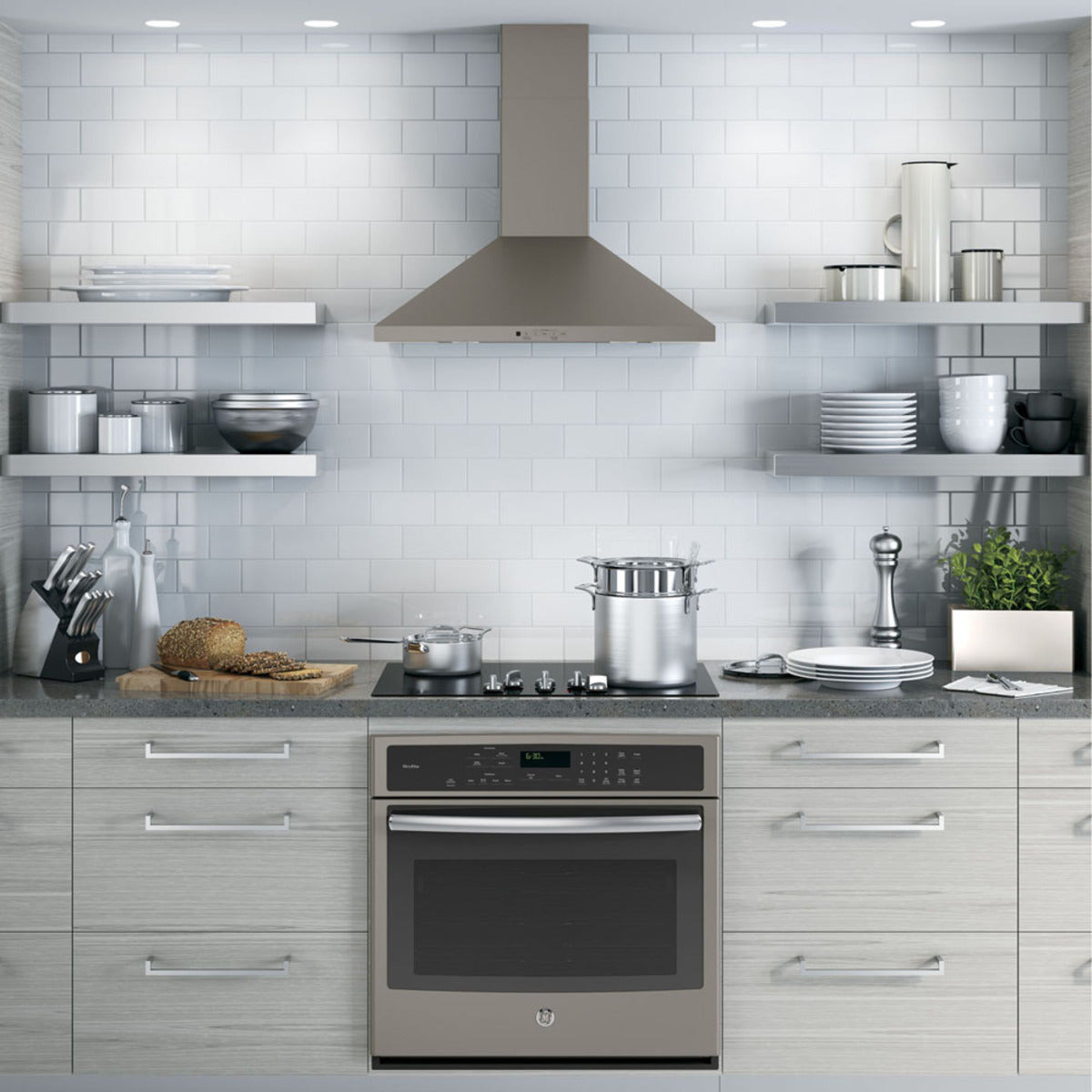 GE 30 Inch 350 CFM Chimney Wall Mount Range Hood JVW5301EJESC - Open-Box (NEW)