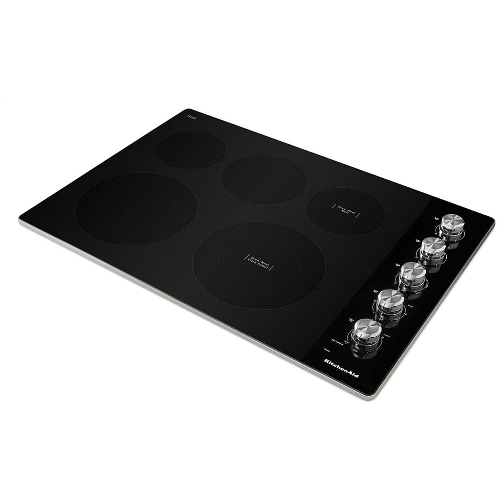 KitchenAid 30 Inch Electric Cooktop with 5 Elements - KCES550HSS (Open Box)