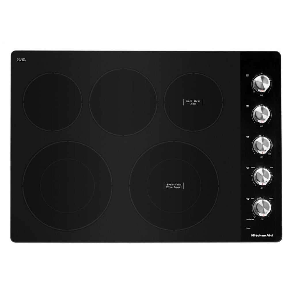 KitchenAid 30 Inch Electric Cooktop with 5 Elements - KCES550HSS (Open Box)