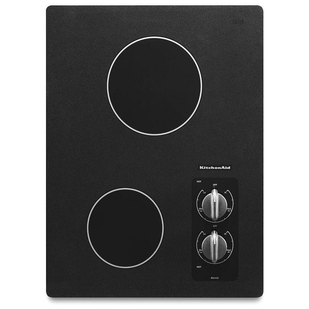 KitchenAid 15 Inch Electric Cooktop with 2 Elements KECC056RBL