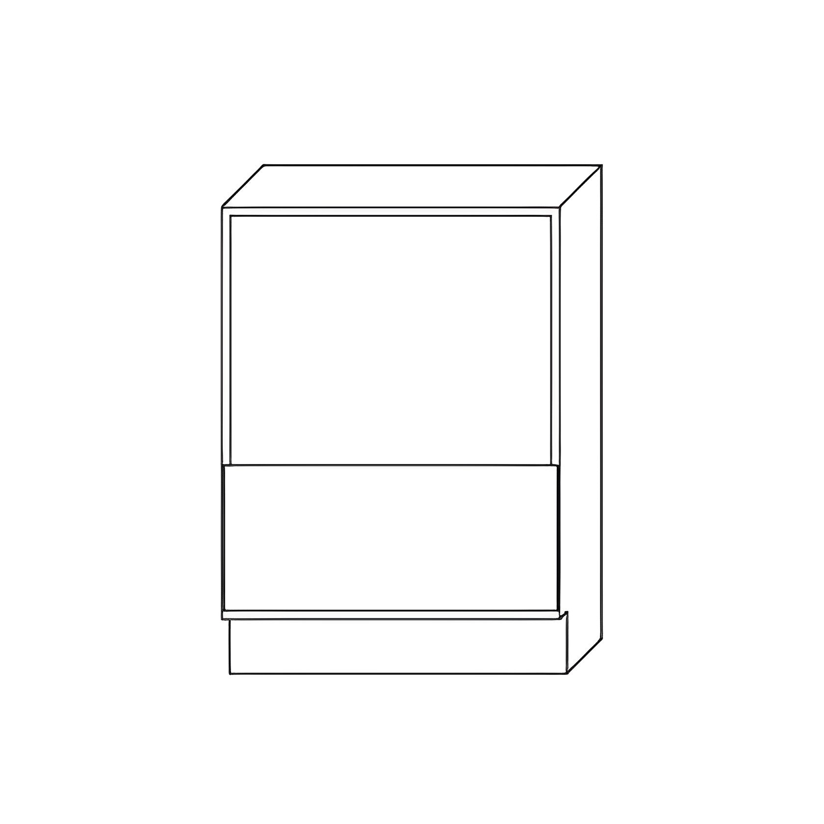 High Gloss Grey Base Cabinet