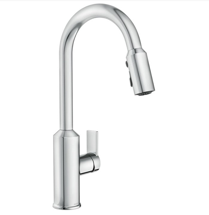 MOEN Meena Single-Handle Pull-Down Sprayer Kitchen Faucet with Power Clean and Reflex in Chrome 87270