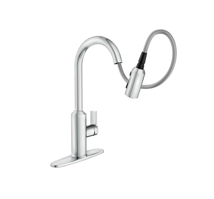 MOEN Meena Single-Handle Pull-Down Sprayer Kitchen Faucet with Power Clean and Reflex in Chrome 87270
