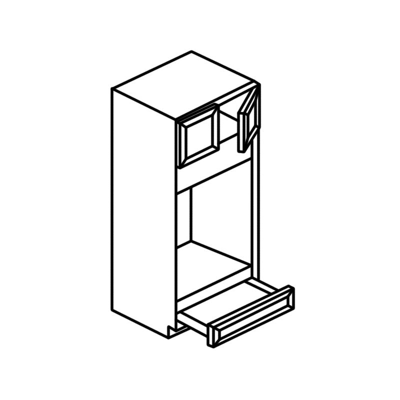 OC309024D/O (DSW) White Double Shaker Solid Wood Oven Kitchen Cabinet