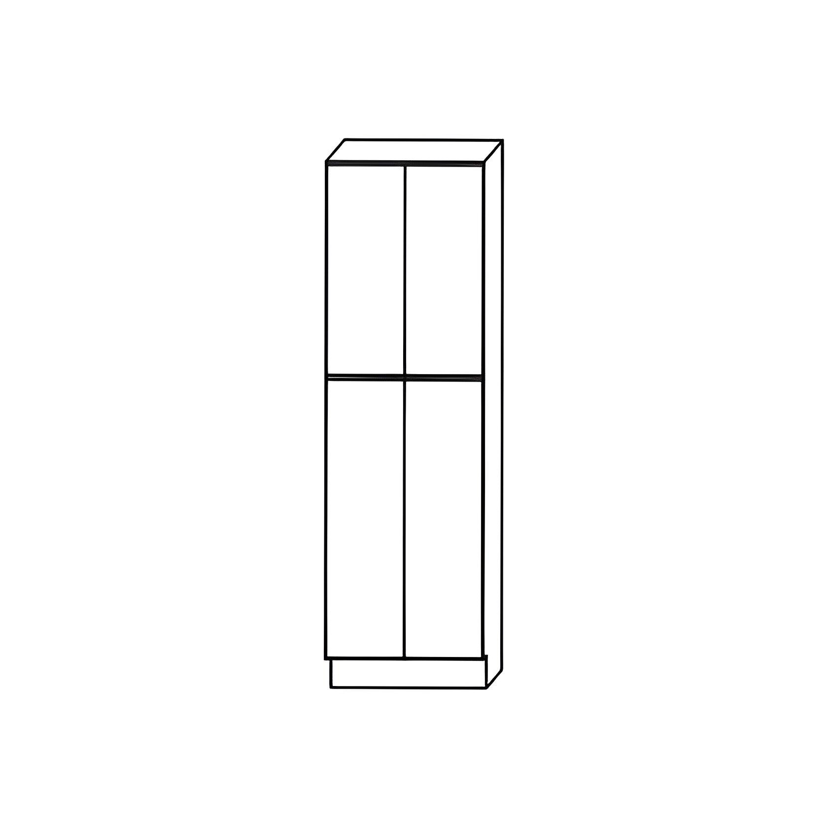 U248424 High Gloss Grey Pantry Cabinet — Modern Style - RenoShop