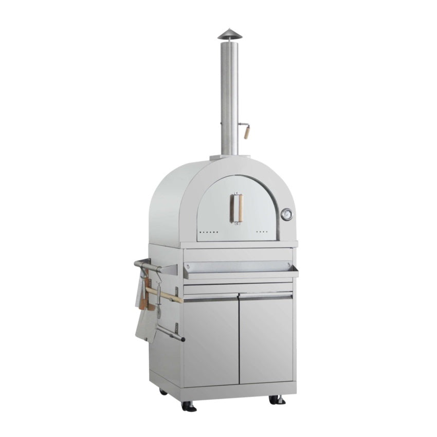 Wood Fired Stainless Steel Outdoor Pizza Oven with Cabinet CR07SS304 - RenoShop