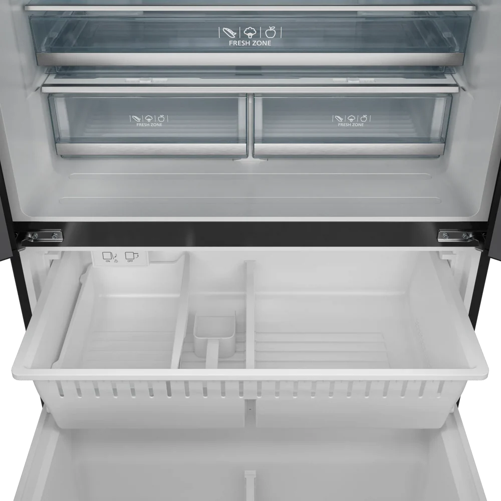 Thor Kitchen 36-Inch 20.3 cu ft French Door Counter Depth Refrigerator with Ice Maker in Black with Bronze Trim - RF3621CTD00-BRZ