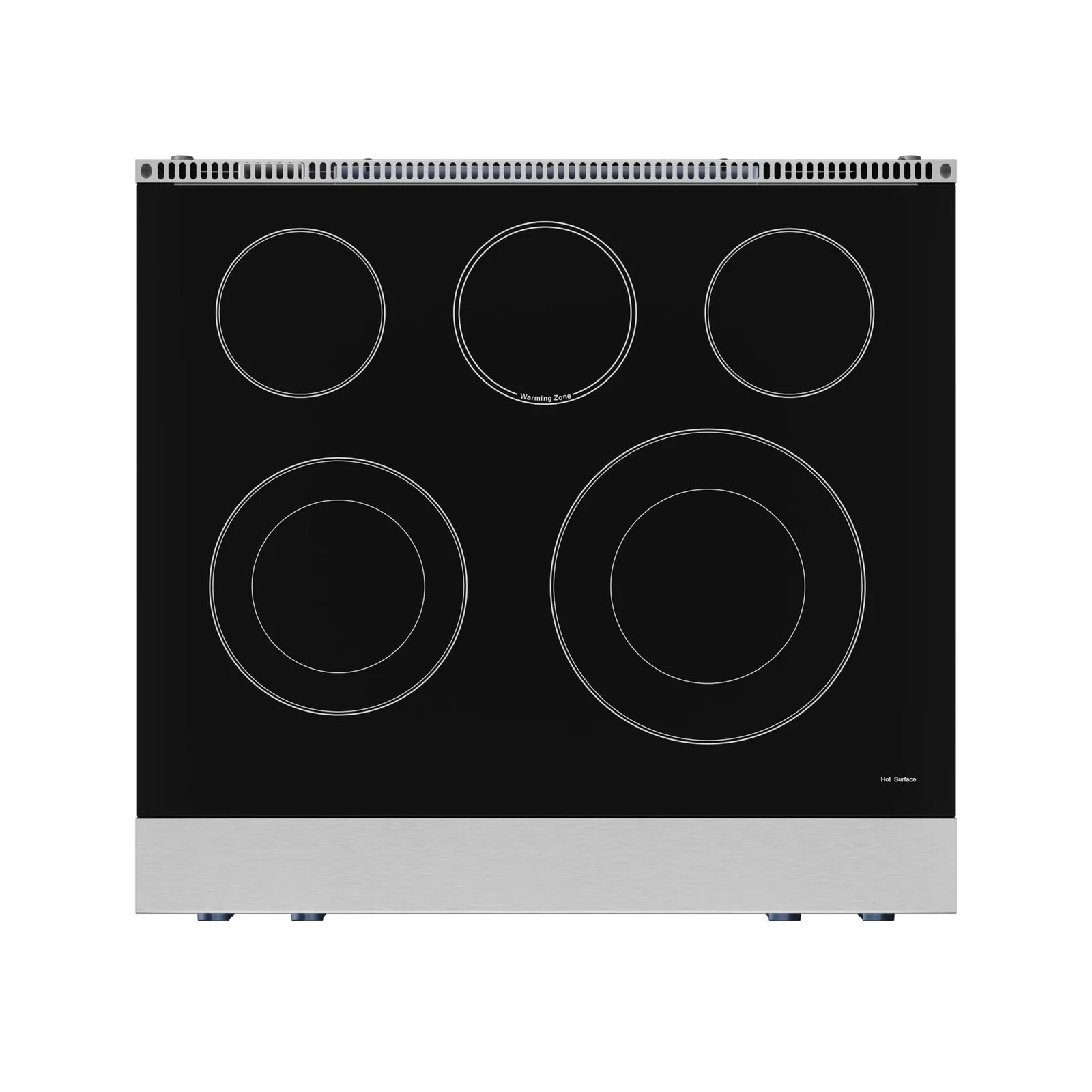Thor Kitchen Gordon Ramsay Series 30-Inch Professional Electric Range with Tilt Panel Touch Control in Stainless Steel with Navy Blue Trim RSE30-BLU