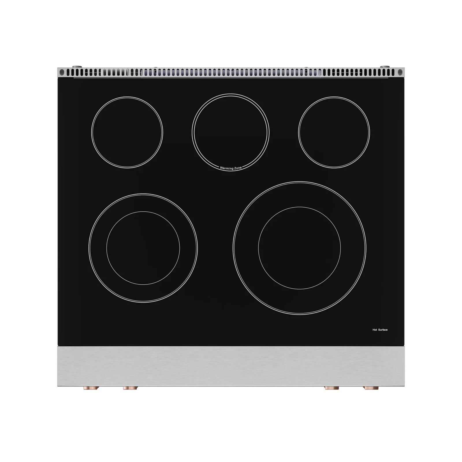 Thor Kitchen Gordon Ramsay Series 30-Inch Professional Electric Range with Tilt Panel Touch Control in Stainless Steel with Rose Gold Trim RSE30-RSG