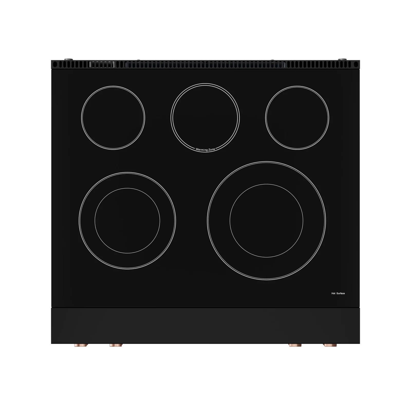 Thor Kitchen Gordon Ramsay Series 30-Inch Professional Electric Range with Tilt Panel Touch Control in Black with Rose Gold Trim RSE30B-RSG