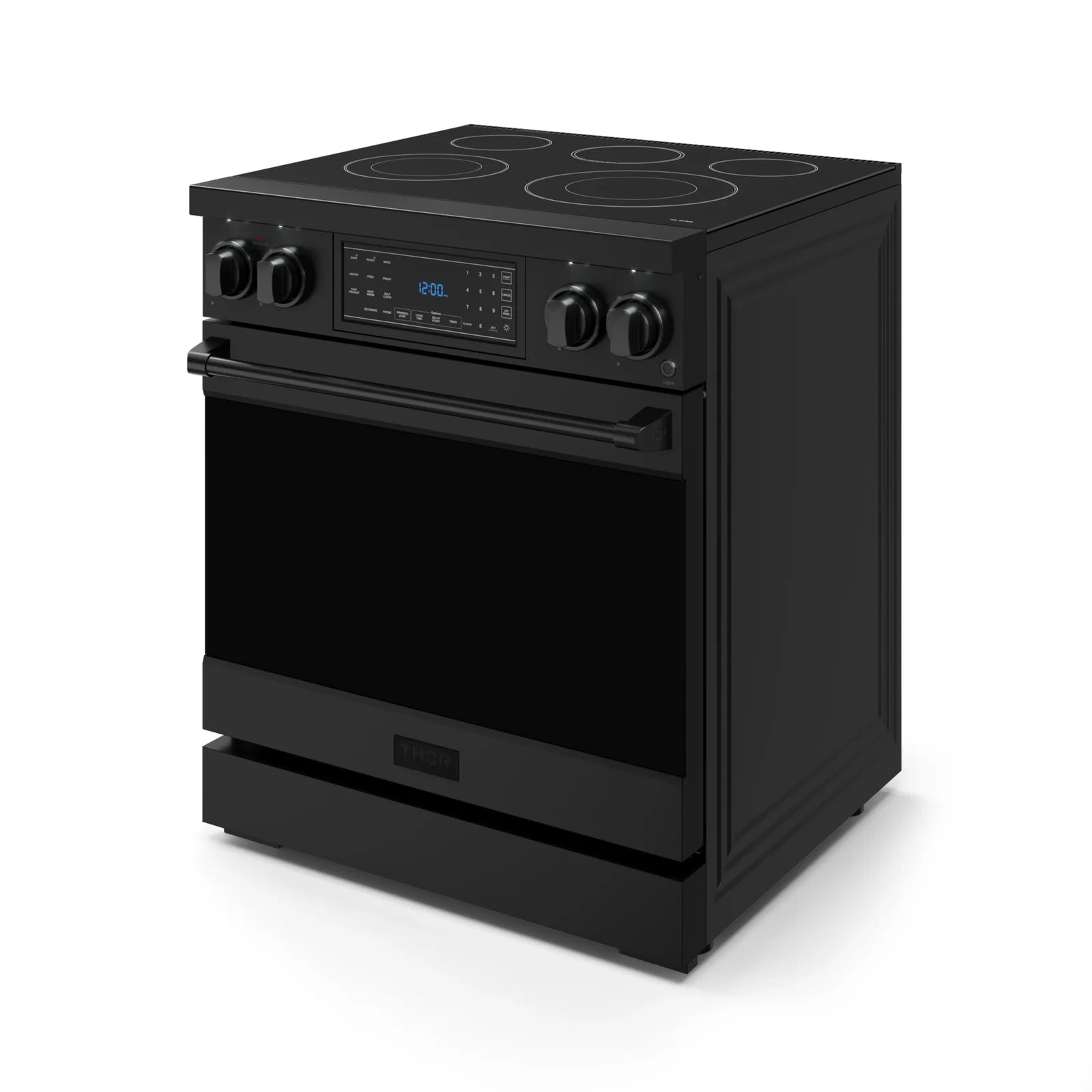 Thor Kitchen Gordon Ramsay Series 30-Inch Professional Electric Range with Tilt Panel Touch Control in Black RSE30B