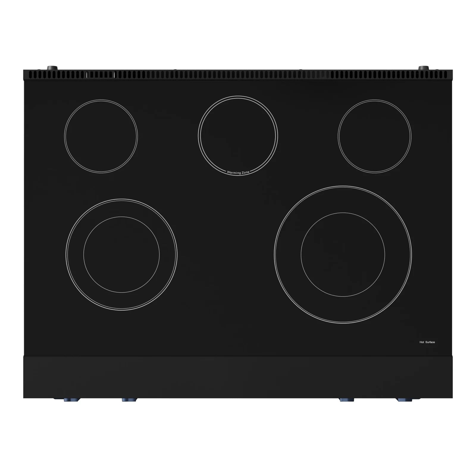 Thor Kitchen Gordon Ramsay Series 36-Inch Professional Electric Range with Tilt Panel Touch Control in Black with Navy Blue Trim RSE36B-BLU