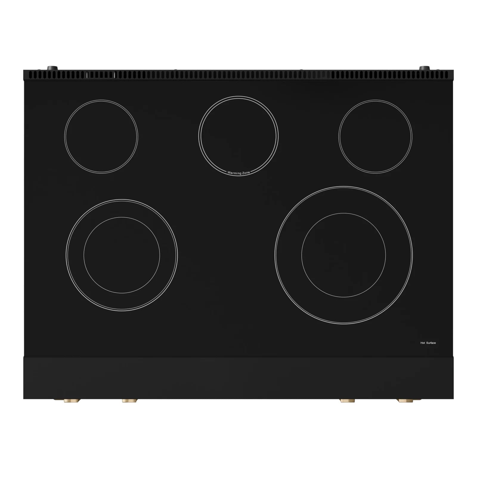 Thor Kitchen Gordon Ramsay Series 36-Inch Professional Electric Range with Tilt Panel Touch Control in Black with Bronze Trim RSE36B-BRZ