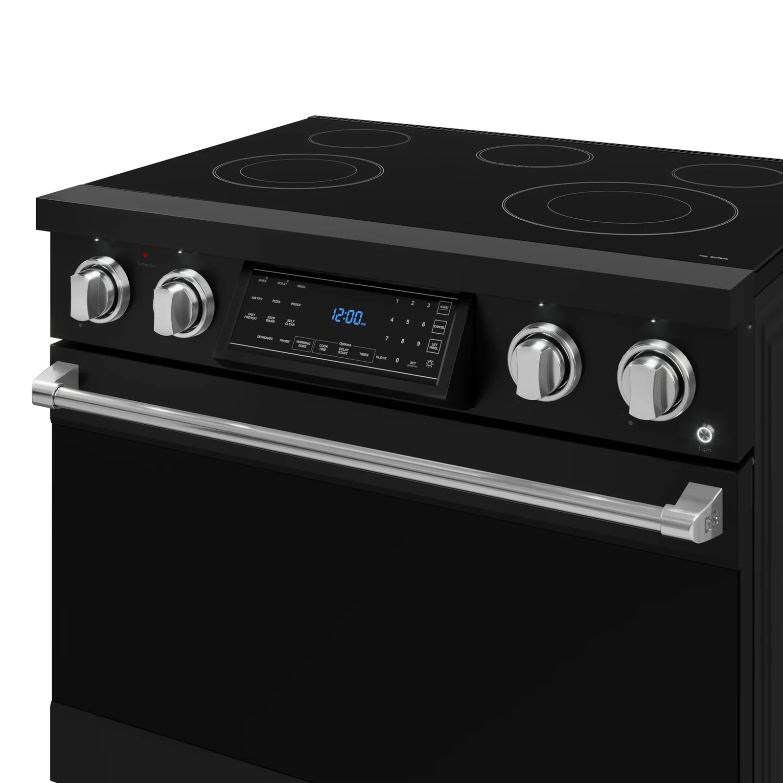 Thor Kitchen Gordon Ramsay Series 36-Inch Professional Electric Range with Tilt Panel Touch Control in Black with Stainless Steel Trim RSE36B-SS