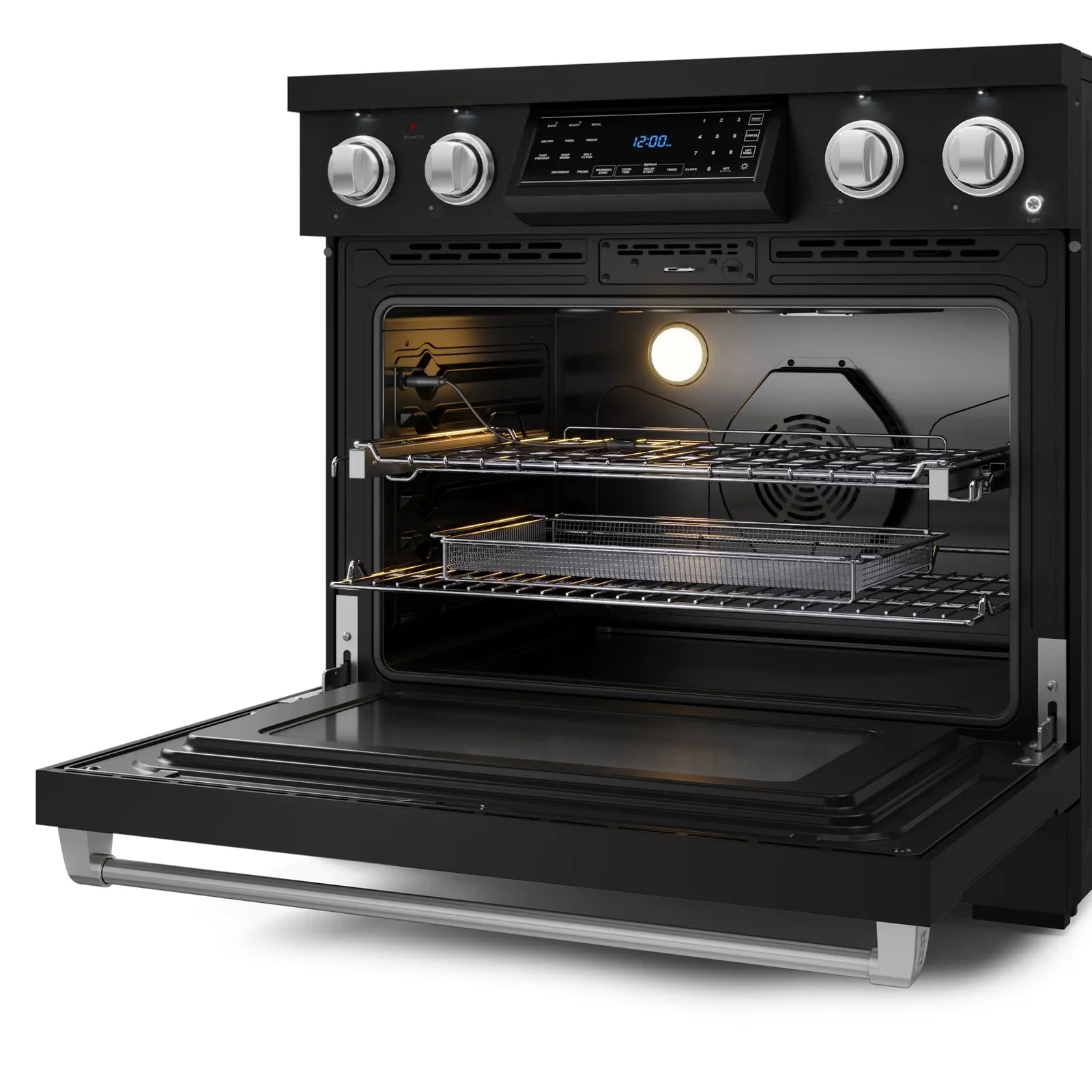 Thor Kitchen Gordon Ramsay Series 36-Inch Professional Electric Range with Tilt Panel Touch Control in Black with Stainless Steel Trim RSE36B-SS