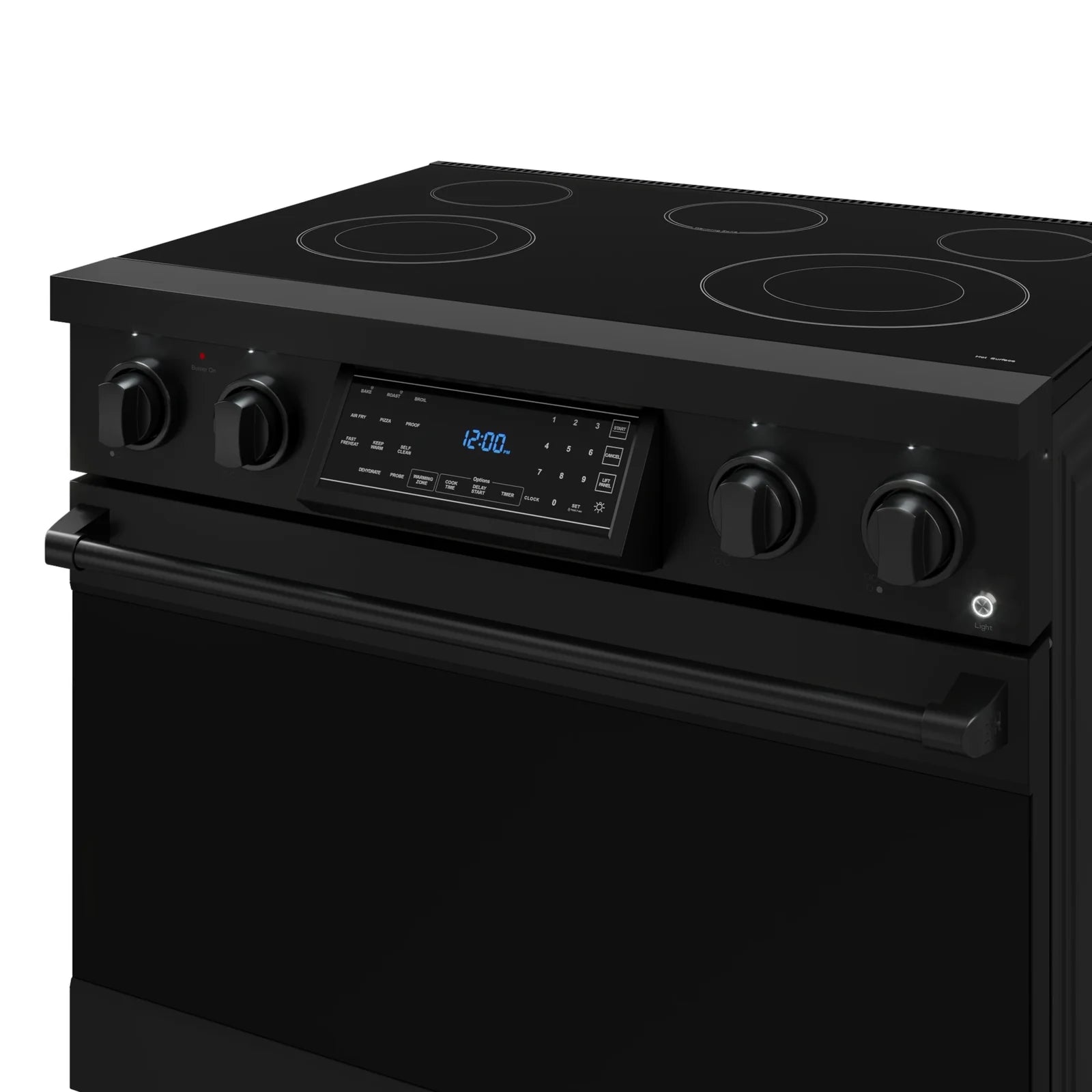 Thor Kitchen Gordon Ramsay Series 36-Inch Professional Electric Range with Tilt Panel Touch Control in Matte Black RSE36B