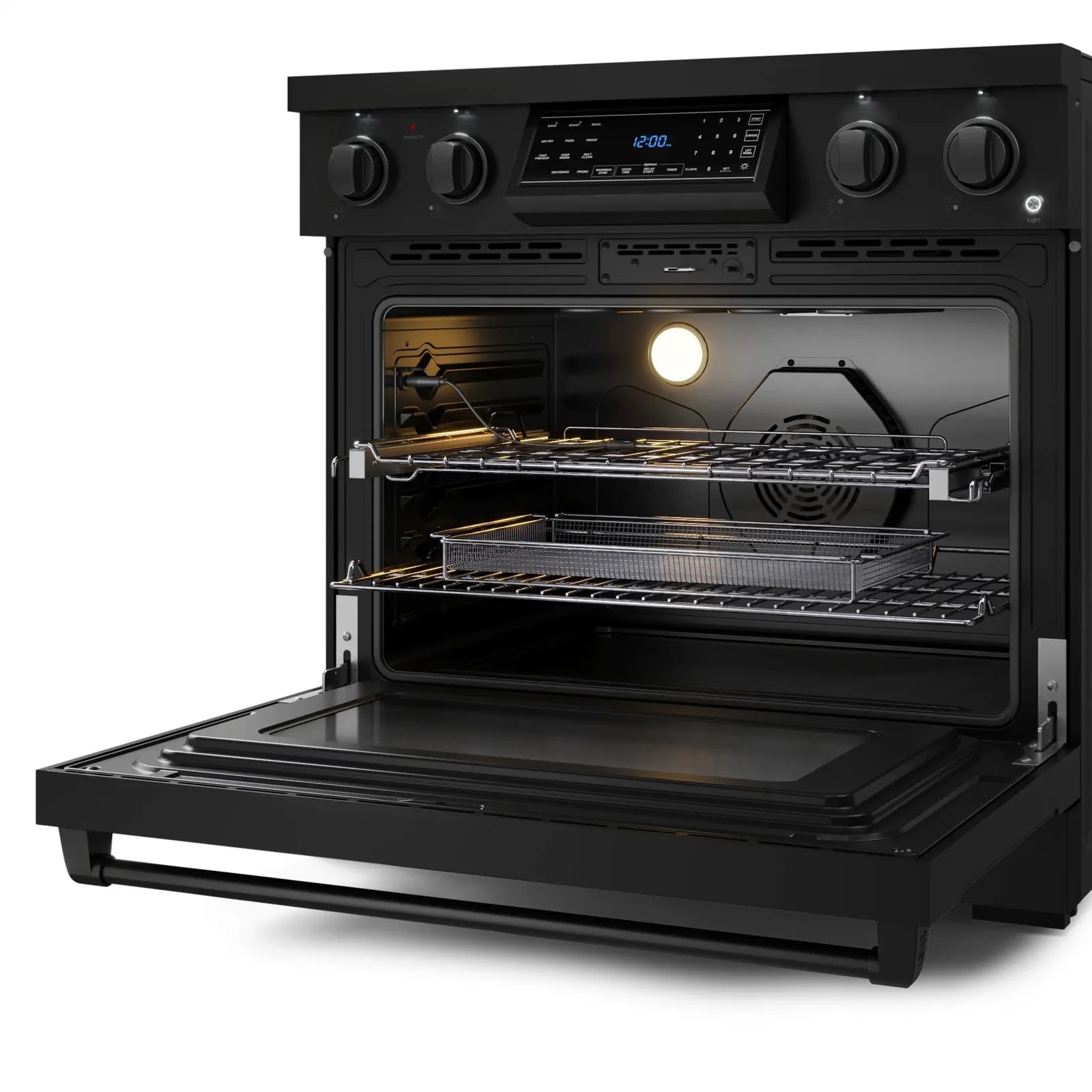 Thor Kitchen Gordon Ramsay Series 36-Inch Professional Electric Range with Tilt Panel Touch Control in Matte Black RSE36B