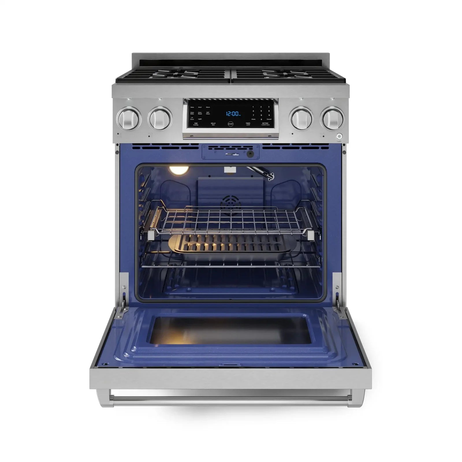 Thor Kitchen Gordon Ramsay Series 30-Inch Professional Gas Range with Tilt Panel Touch Control in Stainless Steel RSG30LP