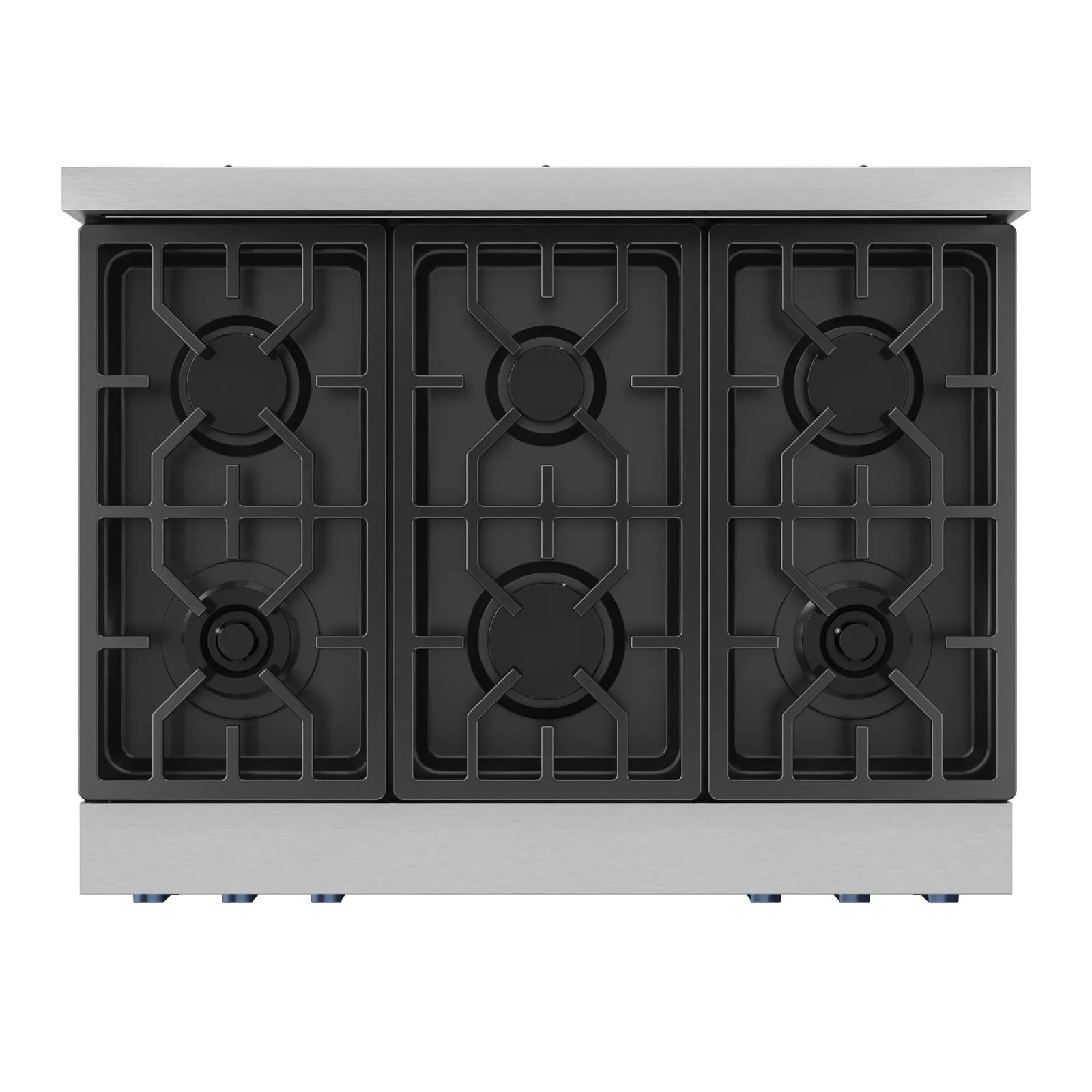 Thor Kitchen Gordon Ramsay Series 36-Inch Professional Liquid Propane/Gas Range with Tilt Panel Touch Control in Stainless Steel with Navy Blue Trim RSG36-BLU/RSG36LP-BLU