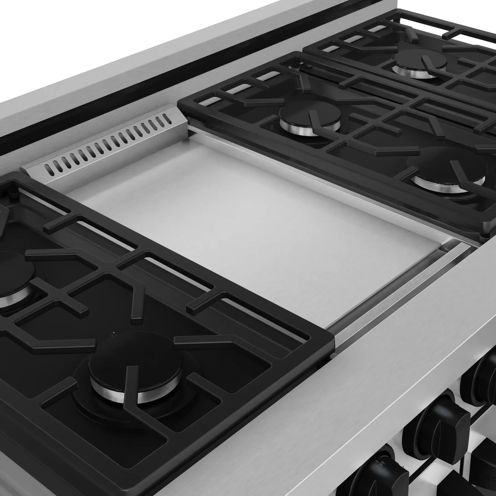 Thor Kitchen Gordon Ramsay Series 48-Inch Professional Liquid Propane/Gas Range with Double Oven in Stainless Steel with Black Trim RSG48E-BLK/RSG48ELP-BLK