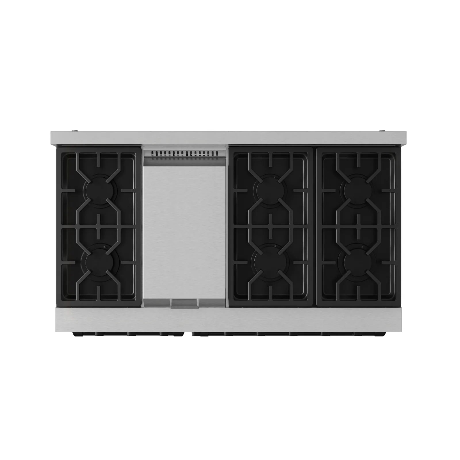 Thor Kitchen Gordon Ramsay Series 48-Inch Professional Liquid Propane/Gas Range with Double Oven in Stainless Steel with Black Trim RSG48E-BLK/RSG48ELP-BLK