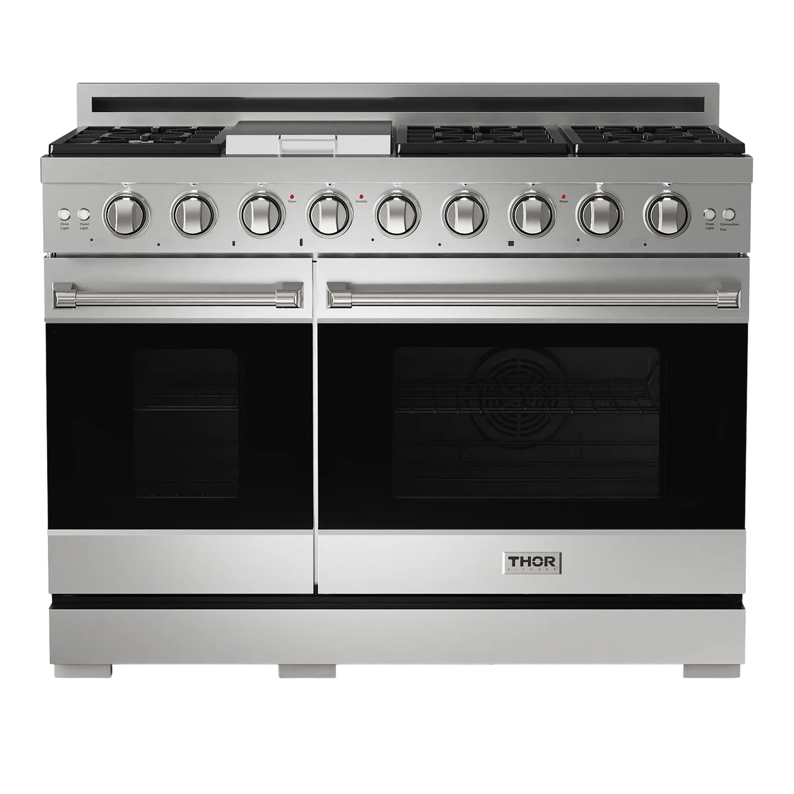 Thor Kitchen Gordon Ramsay Series 48-Inch Professional Liquid Propane/Gas Range with Double Oven in Stainless Steel RSG48E-RSG48ELP