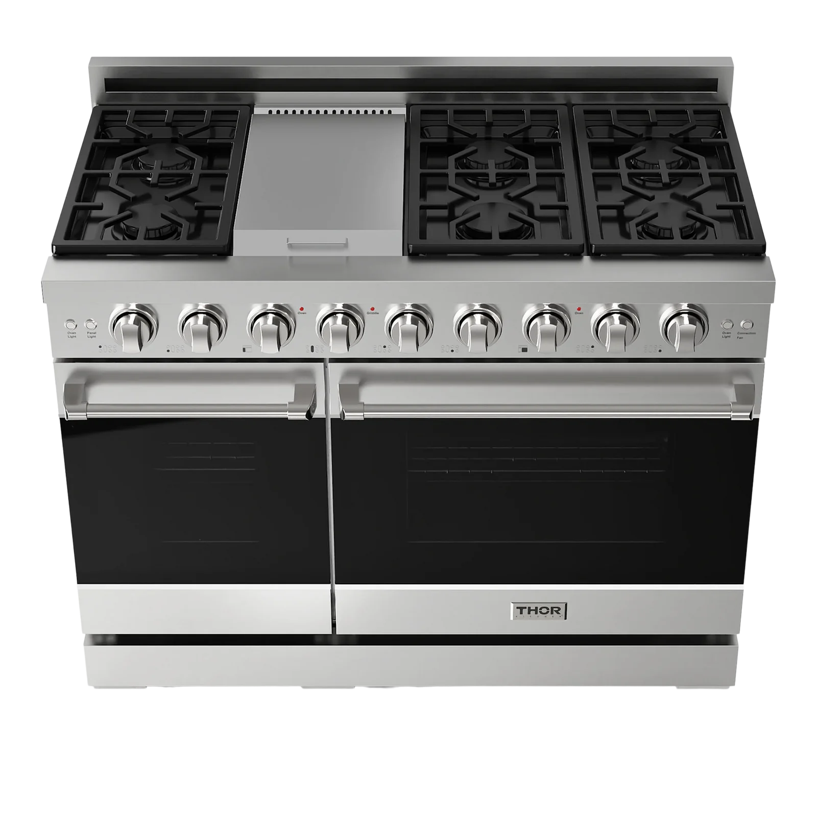 Thor Kitchen Gordon Ramsay Series 48-Inch Professional Liquid Propane/Gas Range with Double Oven in Stainless Steel RSG48E-RSG48ELP