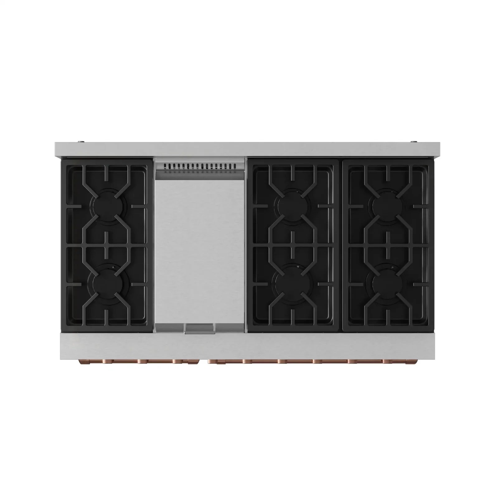 Thor Kitchen Gordon Ramsay Series 48-Inch Professional Liquid Propane/Gas Range with Double Oven in Stainless Steel with Rose Gold Trim RSG48E-RSG/RSG48ELP-RSG
