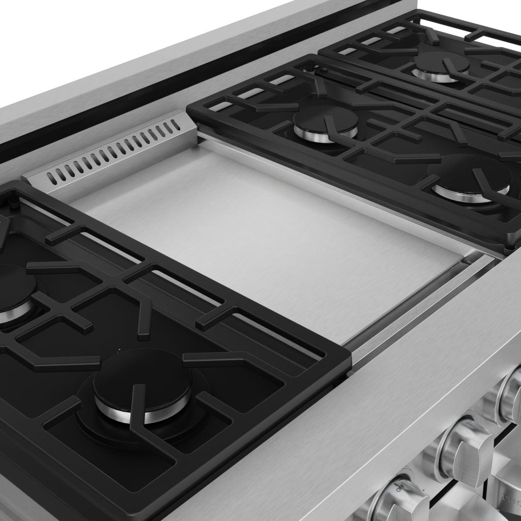 Thor Kitchen Gordon Ramsay Series 48-Inch Professional Liquid Propane/Gas Range with Double Oven in Stainless Steel RSG48E-RSG48ELP