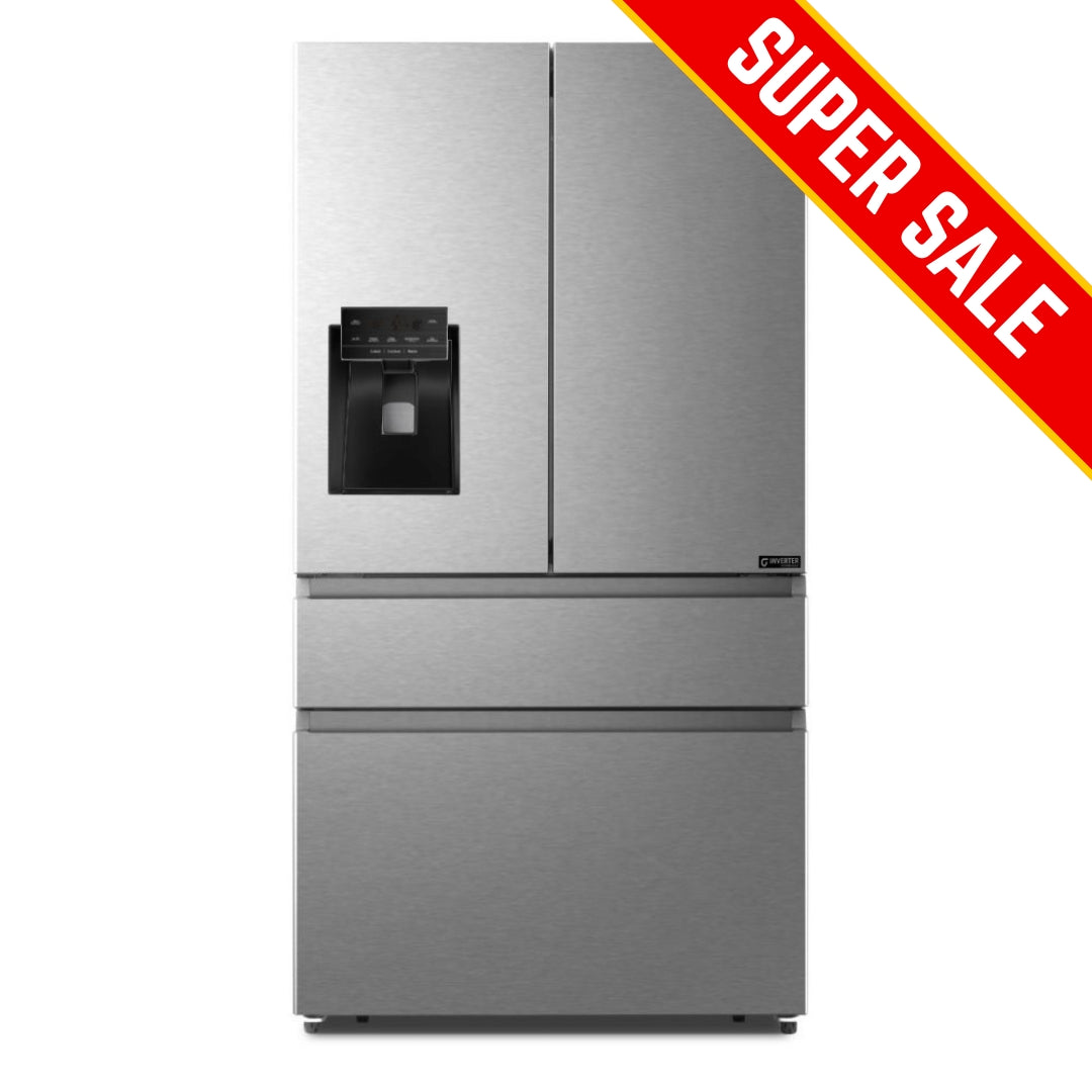 Crown 36 Inch 4-Door Counter Depth Refrigerator with Ice & Water Dispenser ARF3601